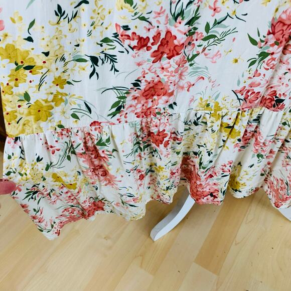 Lulus Size XS Always So Sweet Cream Floral Smocked Puff Sleeve Maxi Dress - Picture 7 of 10